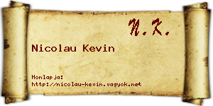 Nicolau Kevin névjegykártya
